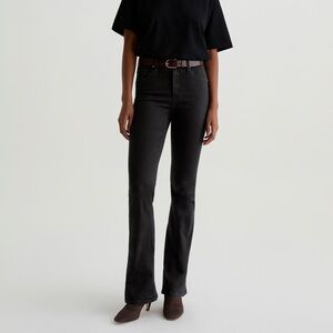 NWT AG Black Farrah Jeans Flare Mid Rise Fit